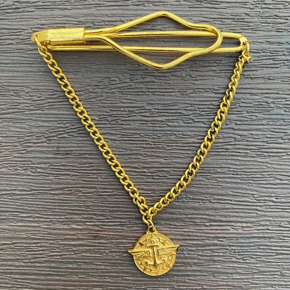 1950s Vintage BSA Boy Scouts Explorer Tie Bar - Wing Anchor Emblem - Picture 1 of 5